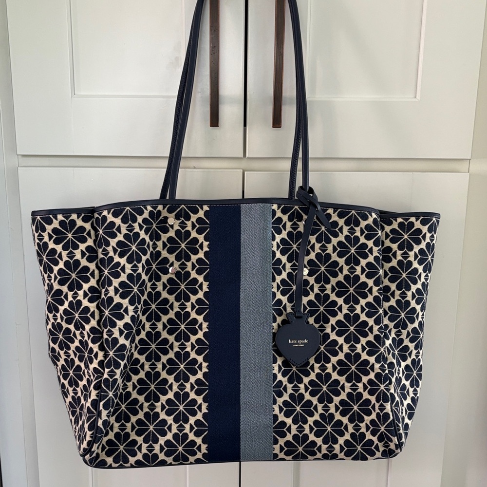 Kate Spade Floral Navy and Cream Tote